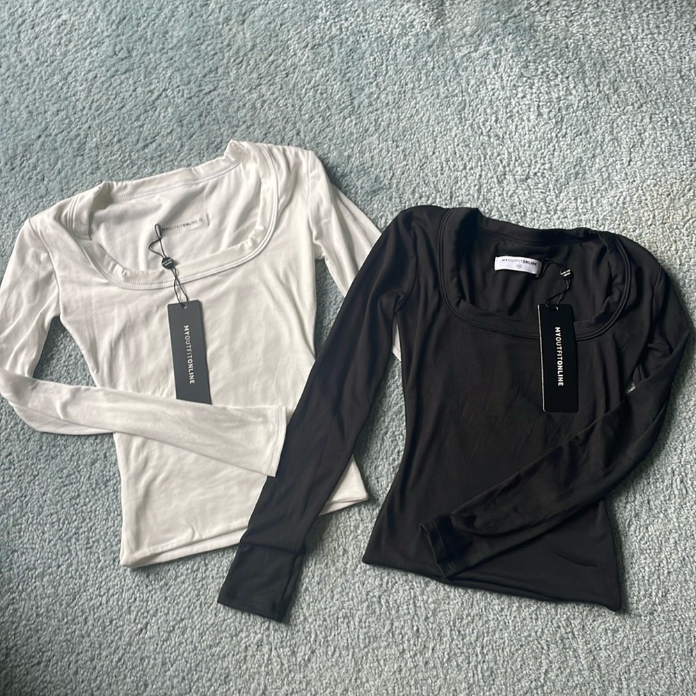 Myoutfitonline basic long sleeve shirts l, size xs, NWT
